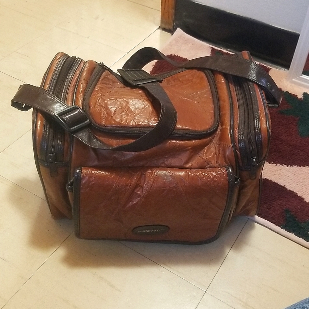 Vintage Brown Leather Camera Bag